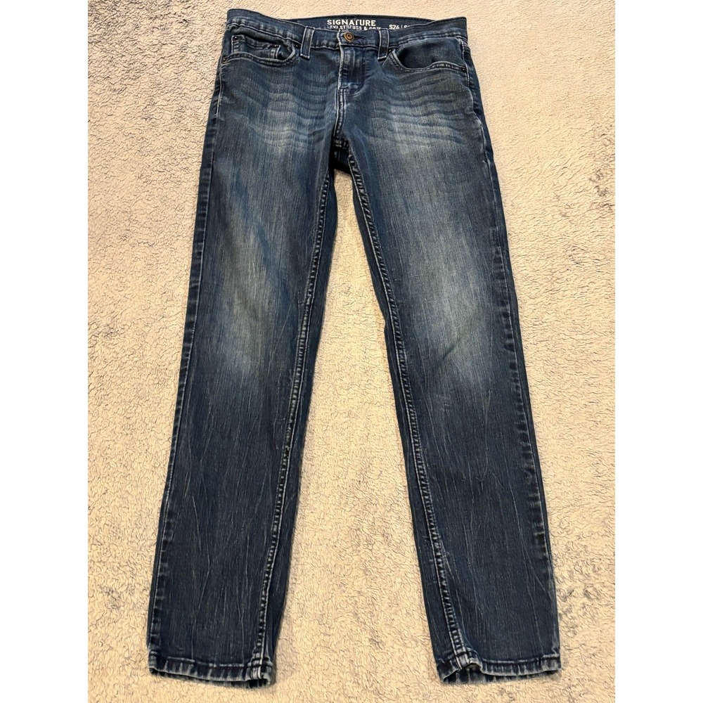 Levi Strauss Signature Jeans Mens 29x30 Blue Skinny Stretch Denim Medium Wash